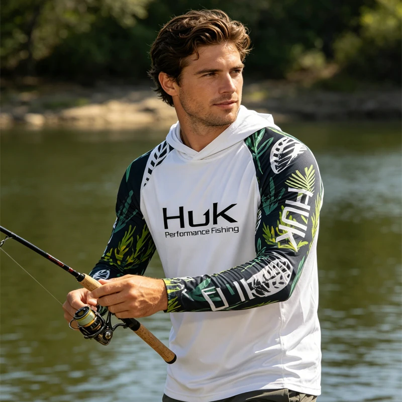 

2026 Men's Upf 50+ Sun Protection Hoodie Shirt Long Sleeve Fishing Outdoor Uv Shirt Hiking Lightweight XS-3XL