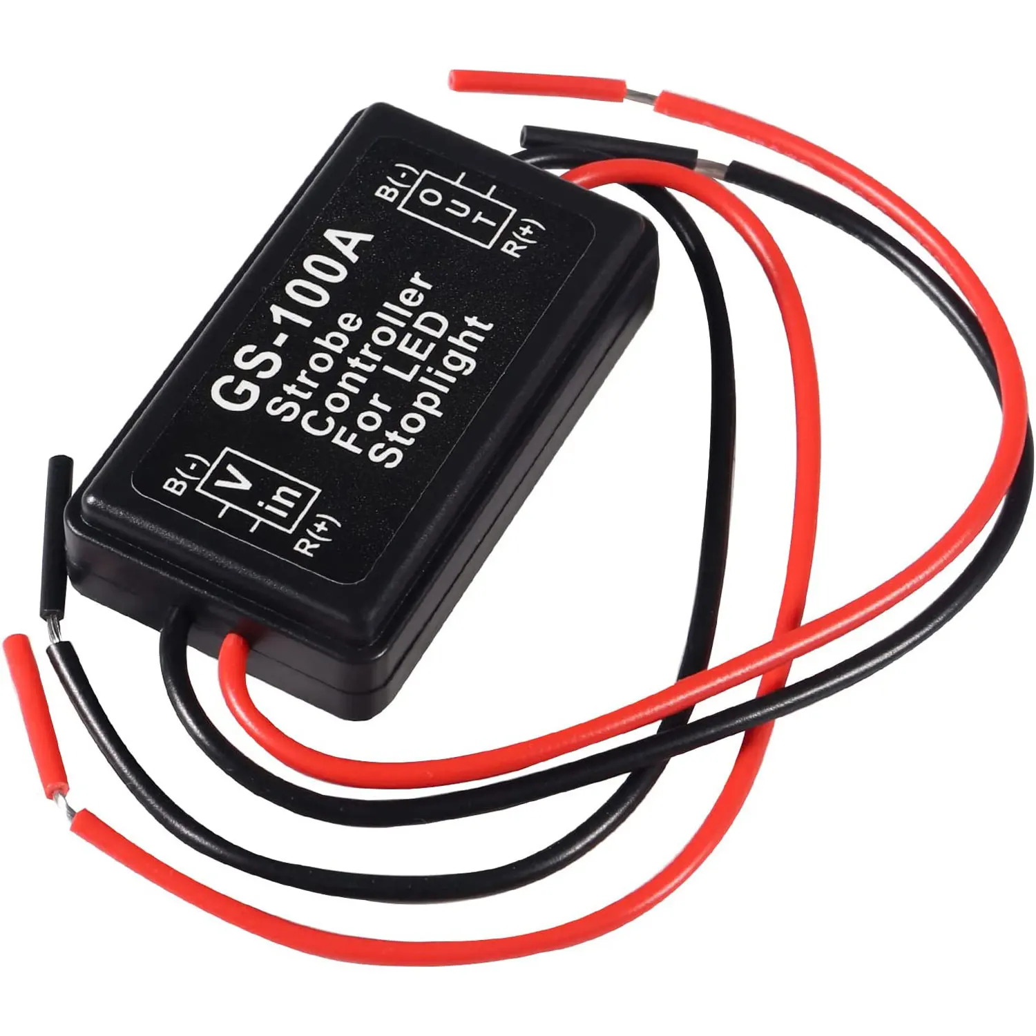 GS-100A Flash Strobe Blinking Controller Flasher Module for LED Brake Light Tail Stop Light 12-24V /3rd Brake Lights