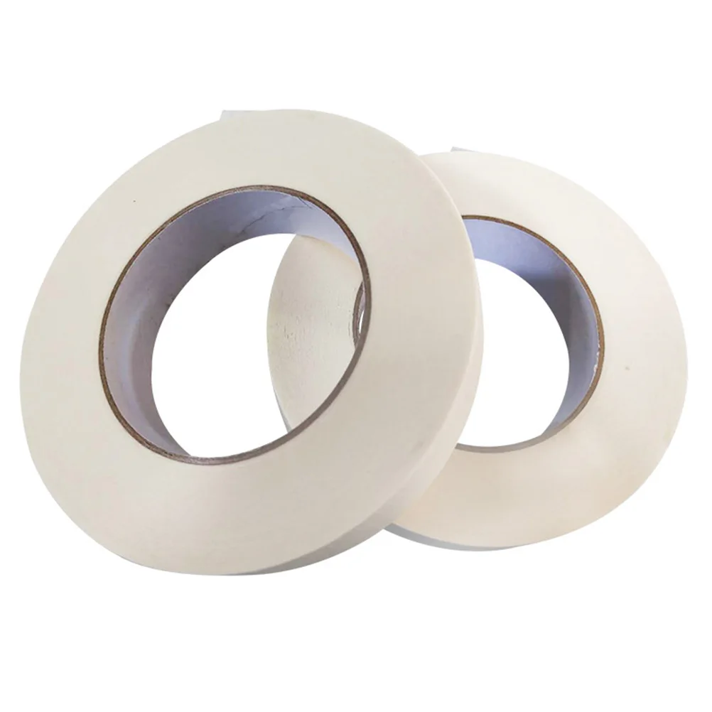 

6 Rolls Long Size White Masking Tape Strong Adhesive Textured Paper Spray Heavy Duty No Residue Indoor Outdoor Walls Floors