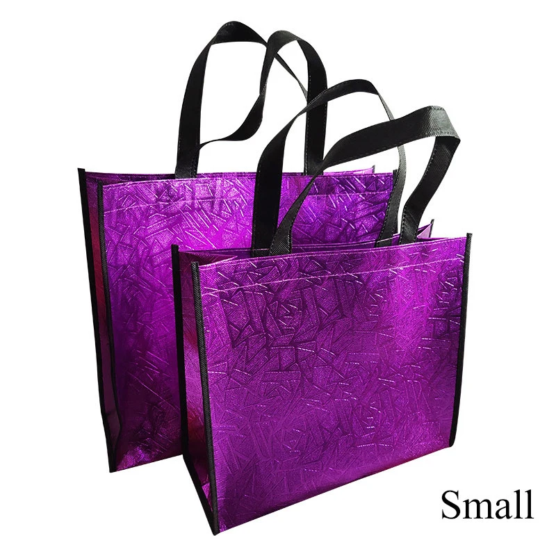 2022 New Foldable Laser Shopping Bag Reusable Eco Tote Waterproof Fabric Non-woven Bag