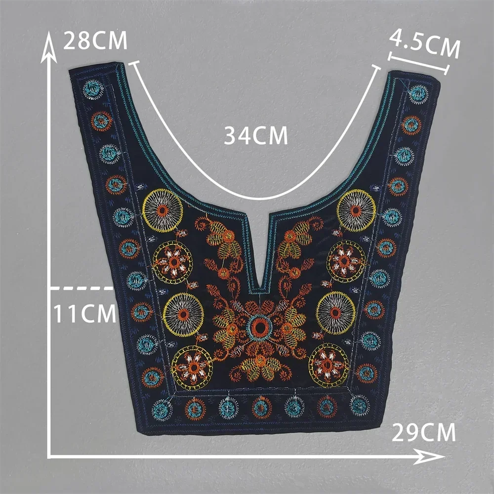 Multi-style ethnic style embroidery Miao embroidery lace collar DIY sewing cheongsam dress ethnic clothing clothing accessories