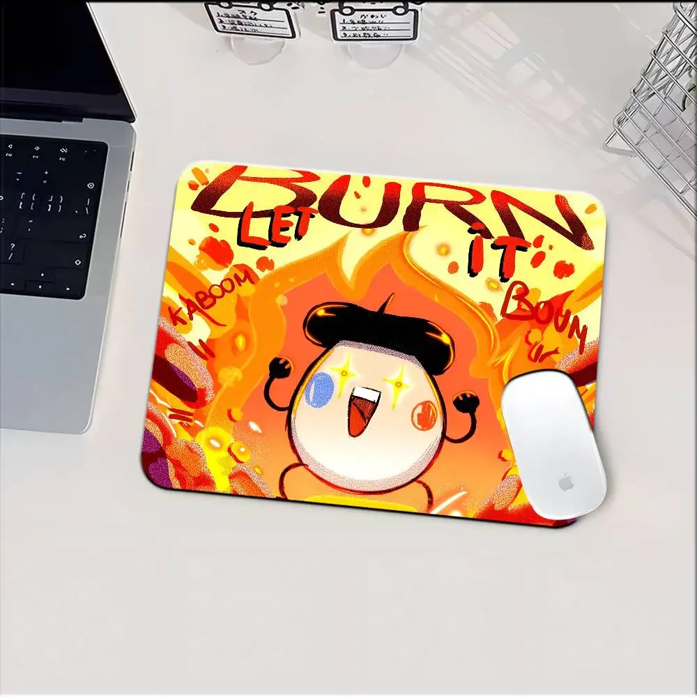 Q-Qsmp Egg Mousepad Small LockEdge Mouse Pad For Gamers Computer Desk Pad Rectangular Anti-slip Rubber