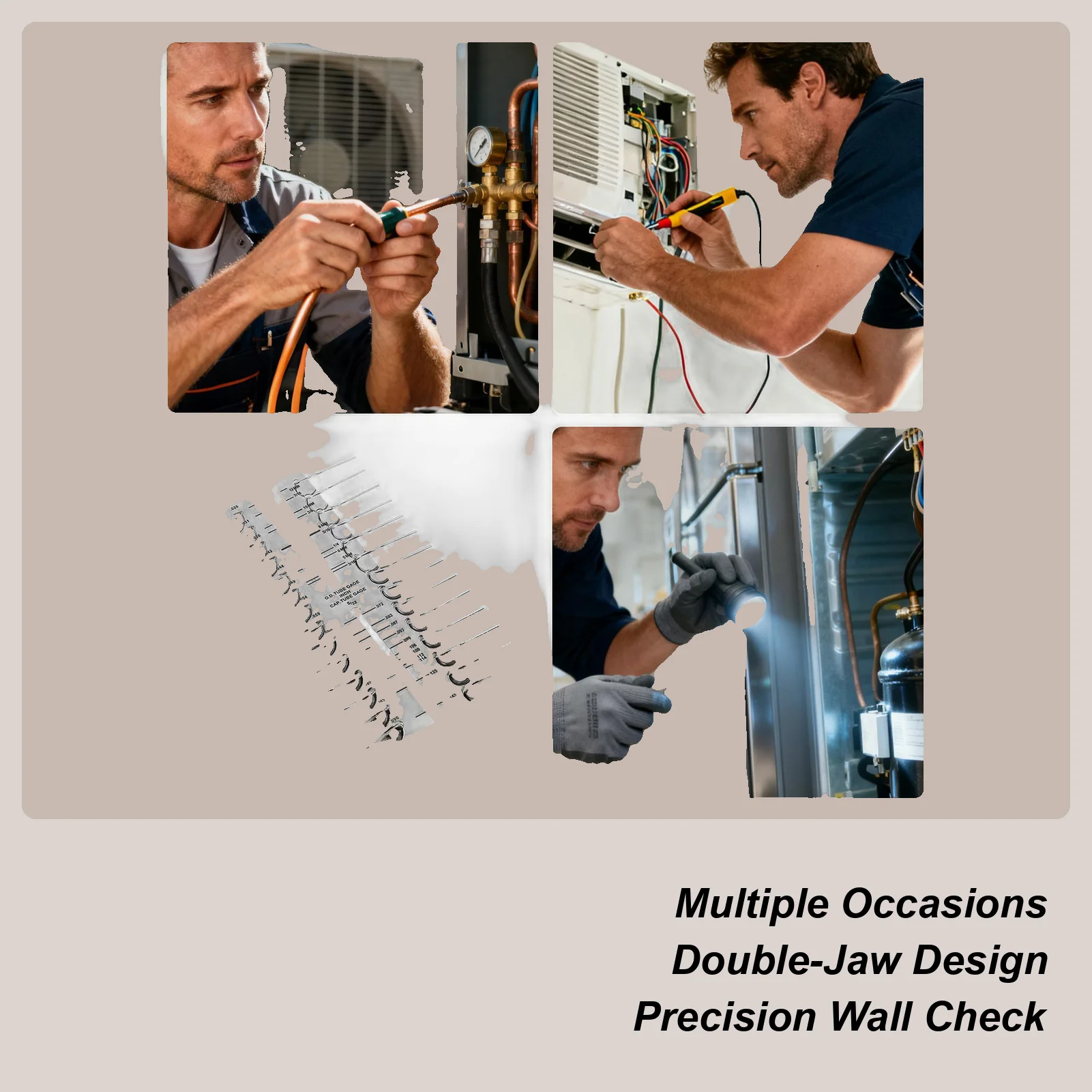 

Инструмент для измерения труб, имперские фитинги из нержавеющей стали, колпачок с двойной маркировкой, медный датчик трубки для гидравлического пневматического процесса