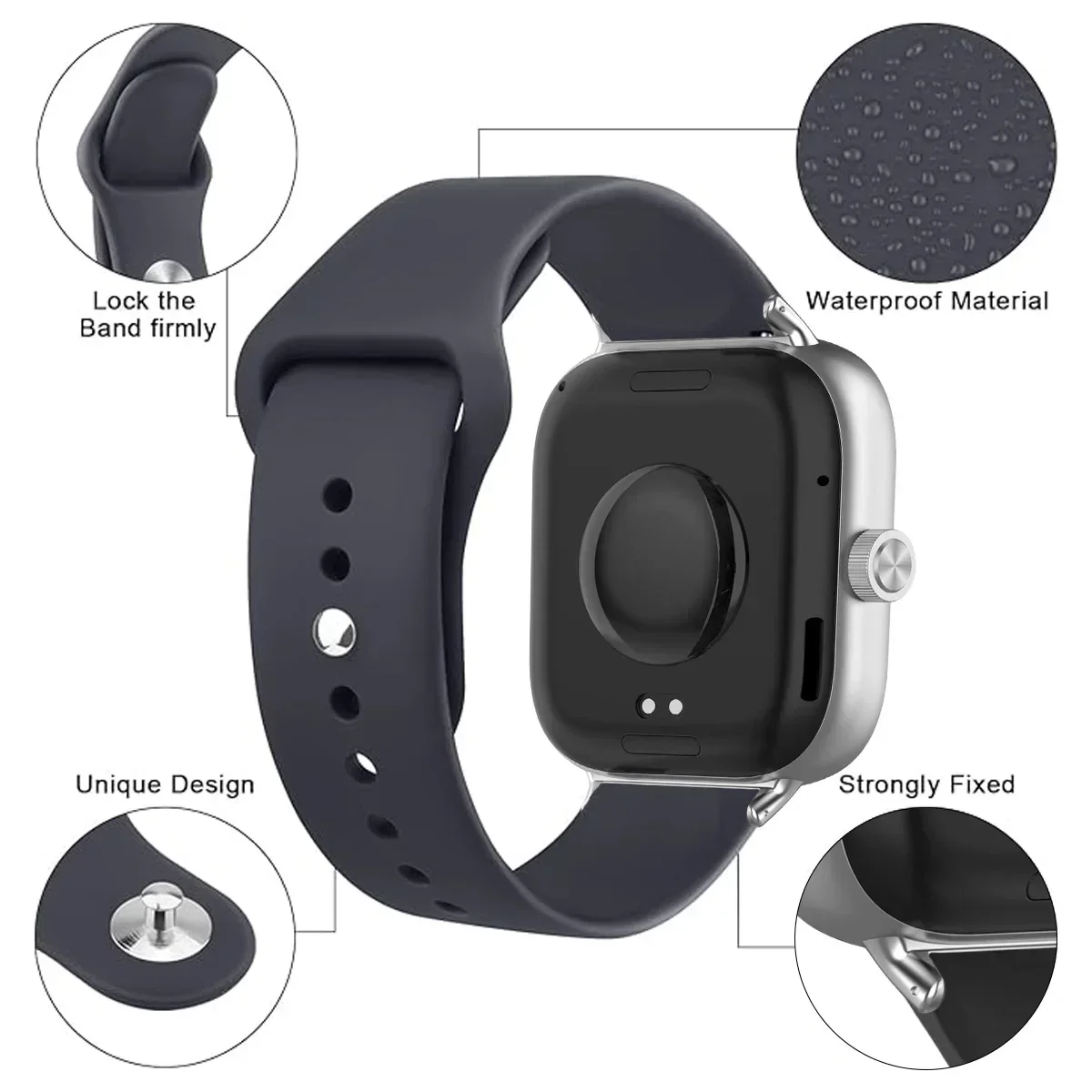حزام من السيليكون لساعة Xiaomi Redmi Watch 4 ملحقات حزام رياضية بديلة سوار كوريا redmi watch 5 Xiaomi Band 8 pro bands