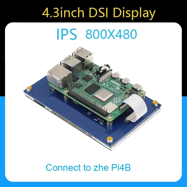 Imagem -03 - Multi-touch Capacitive Touch Panel Lcd Module Display Monitor Screen Raspberry pi Ips Tft Dsi 800x480 43 43