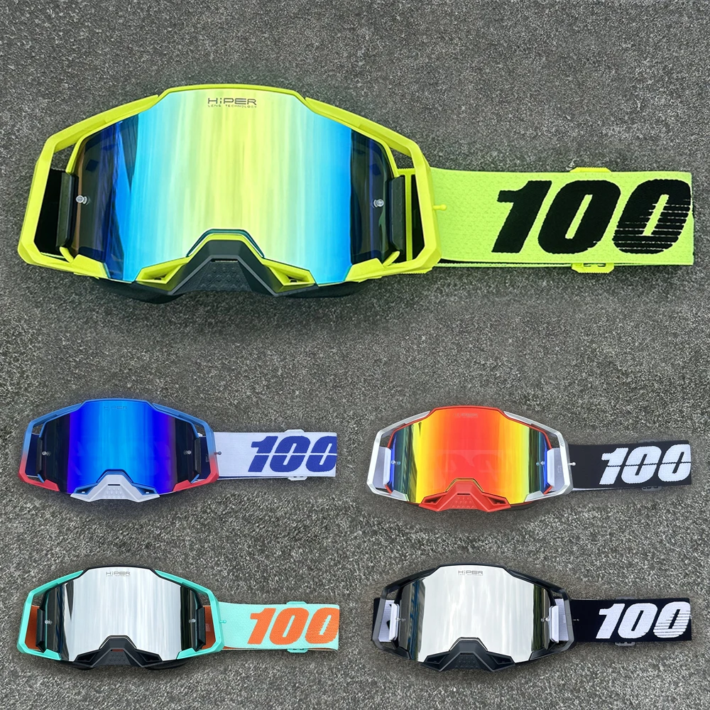 Winddichte UV400 Motocross-Brille mit HD-Gläsern, Sicherheits-Rennbrille für Offroad-Motorräder, Outdoor-Radbrille für Herren