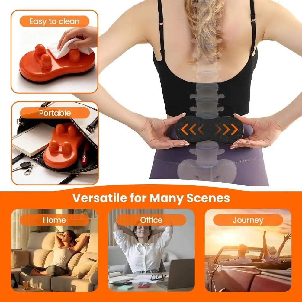 Myofascial Release Back Massage Tool Muscle Relief 4 Raised Pressure Nodes Neck Traction Battery-Free Occipital Release Tool