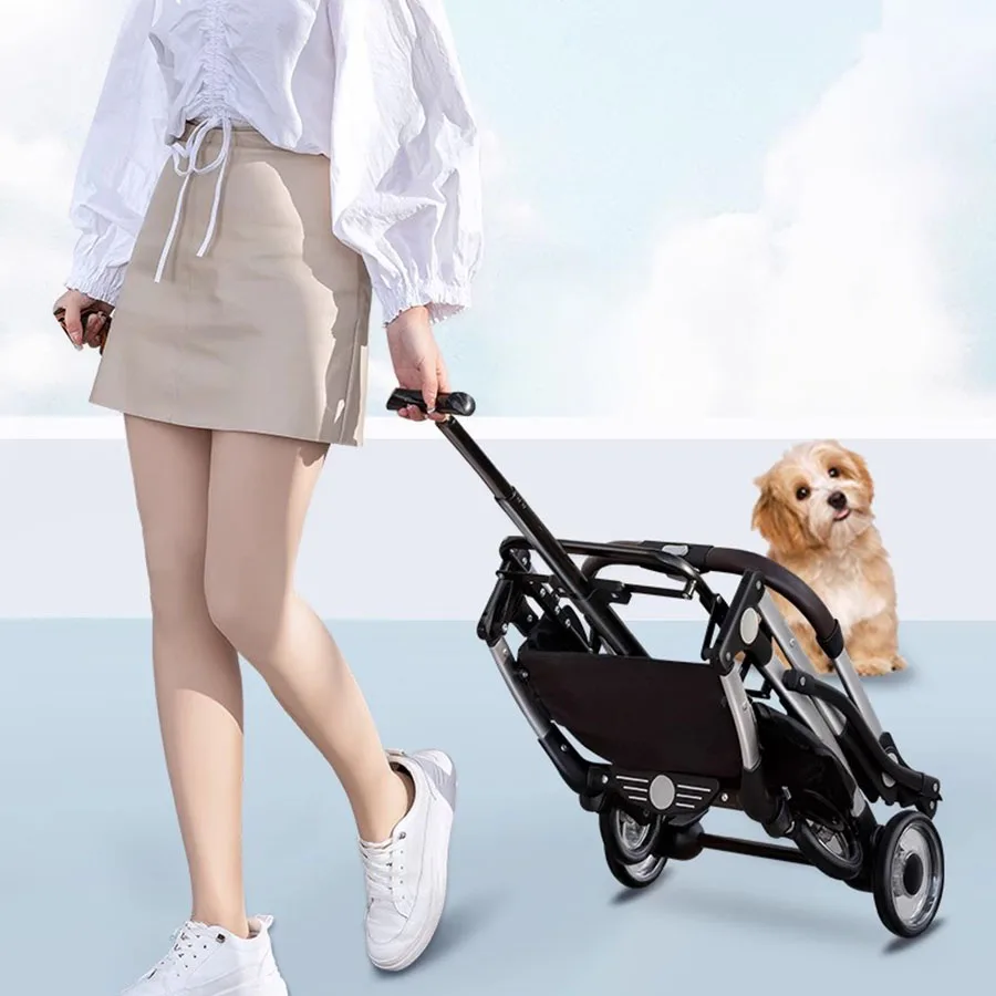 Cute Cat Carrier Travel Bag Traveling Outdoor Breathable Cat Carrier Portable Case Foldable Trolley Wheels Tas Kucing Pet Bag