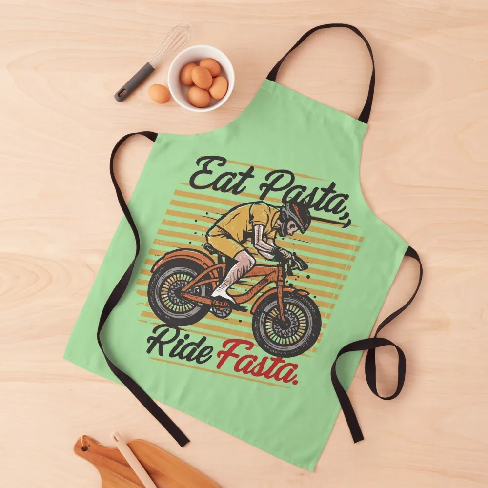 

Eat Pasta-Ride Fasta Apron kitchen clothes Hairdresser Apron