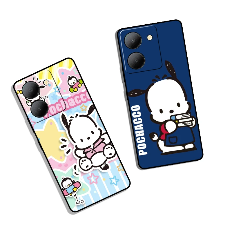 Vivo Y15S Y15A Y16 Y17 Y17S Y19 Y20i Y20S Y20 Pochacco  Creative Design Soft Black Phone Case