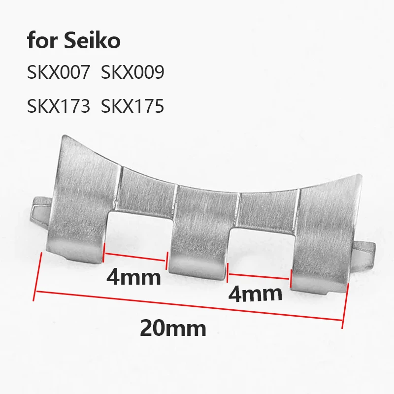 Flat Curved End Strap Connector for Jubilee for Oyster Steel Adapter for Seiko SKX009 SKX007 18 20mm 21 22mm Bracelet Link