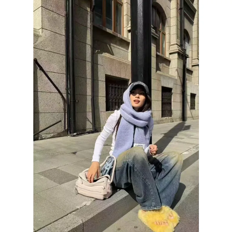 

2025 цветной край, цветная схема, дизайн, бахрома, теплая атмосфера, шаль интернет-знаменитости, шарф, цветная полоска с краями