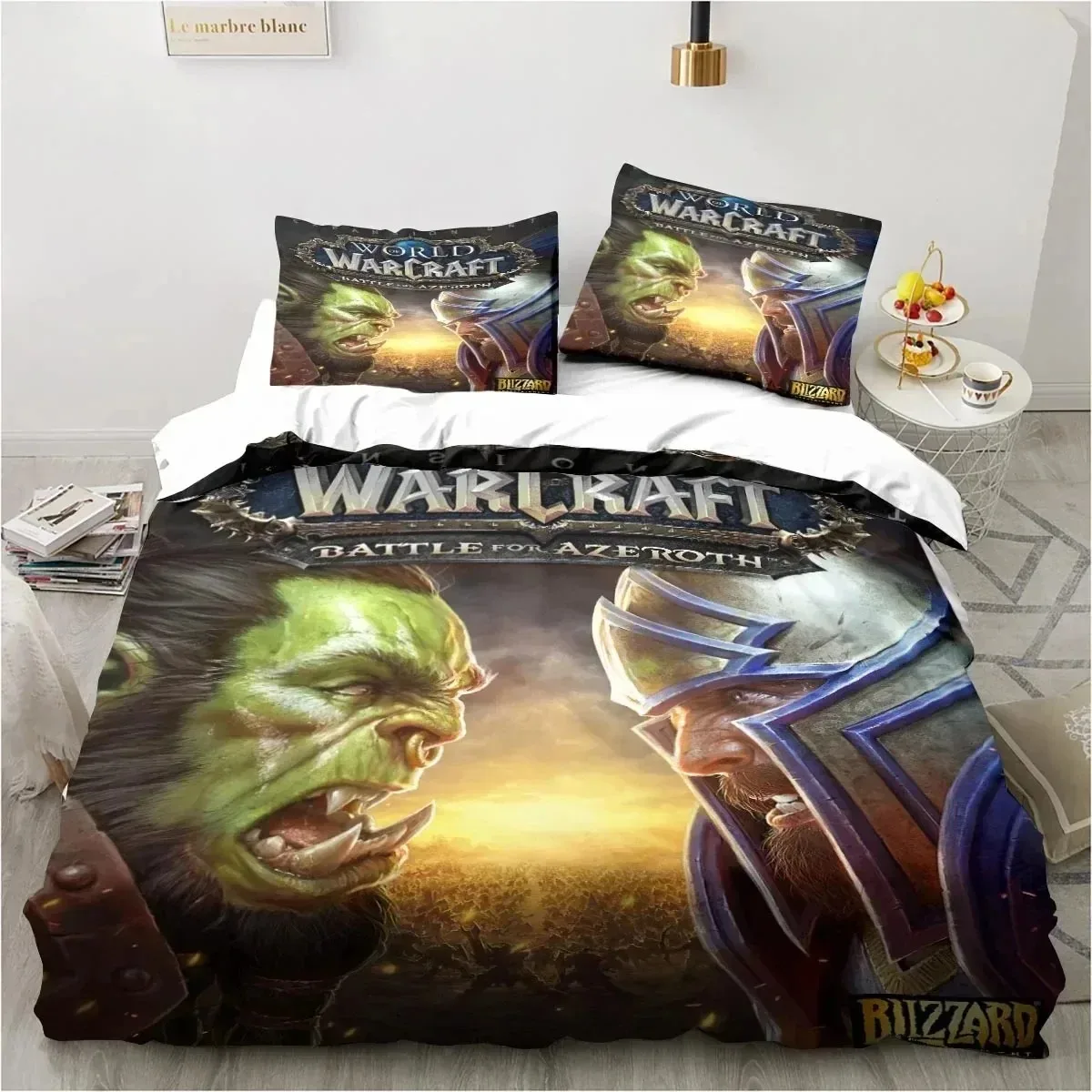 3D Printing Game World Warcraft Bedding Set Duvet Cover Bed Set Quilt Cover Pillowcase Comforter king Queen Size Boys Adult