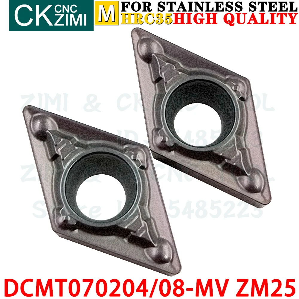 DCMT070204-MV ZM25 DCMT070208-MV ZM25 Płytki węglikowe Zewnętrzne płytki do toczenia wewnętrznego Narzędzia Narzędzia do cięcia metalu CNC DCMT 0702 MV DCMT0702 Narzędzia stolarskie