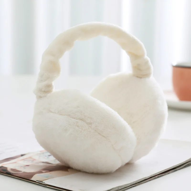 Warm Earmuffs Plus Windproof Ear Protectors Portable Folding Winter Ladies Cute Solid Color Cold-proof Antifreeze Orejeras 귀마개