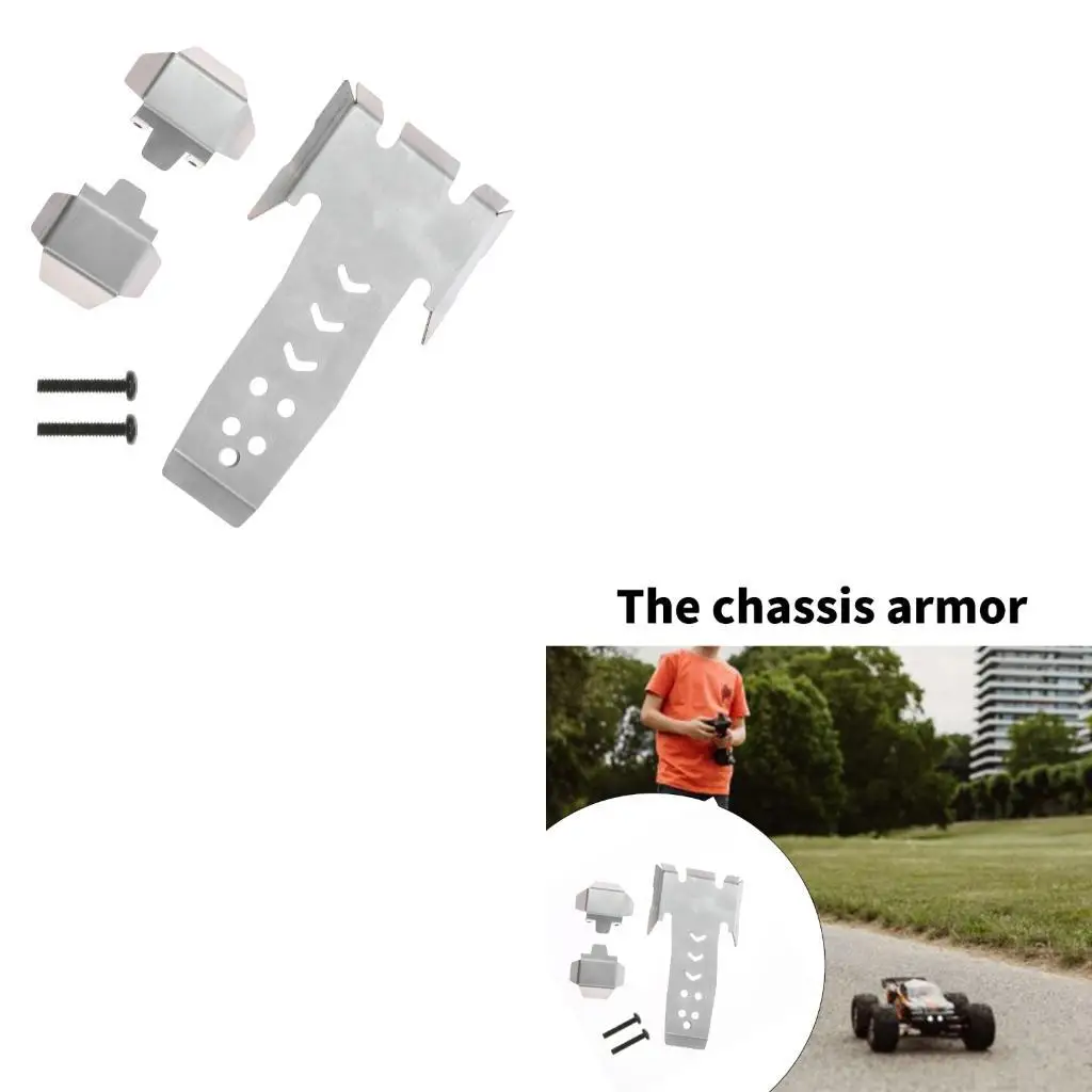 

Skid Plate Chassis Protective Stainless Steel Supplies for Remote Control Car L8RB