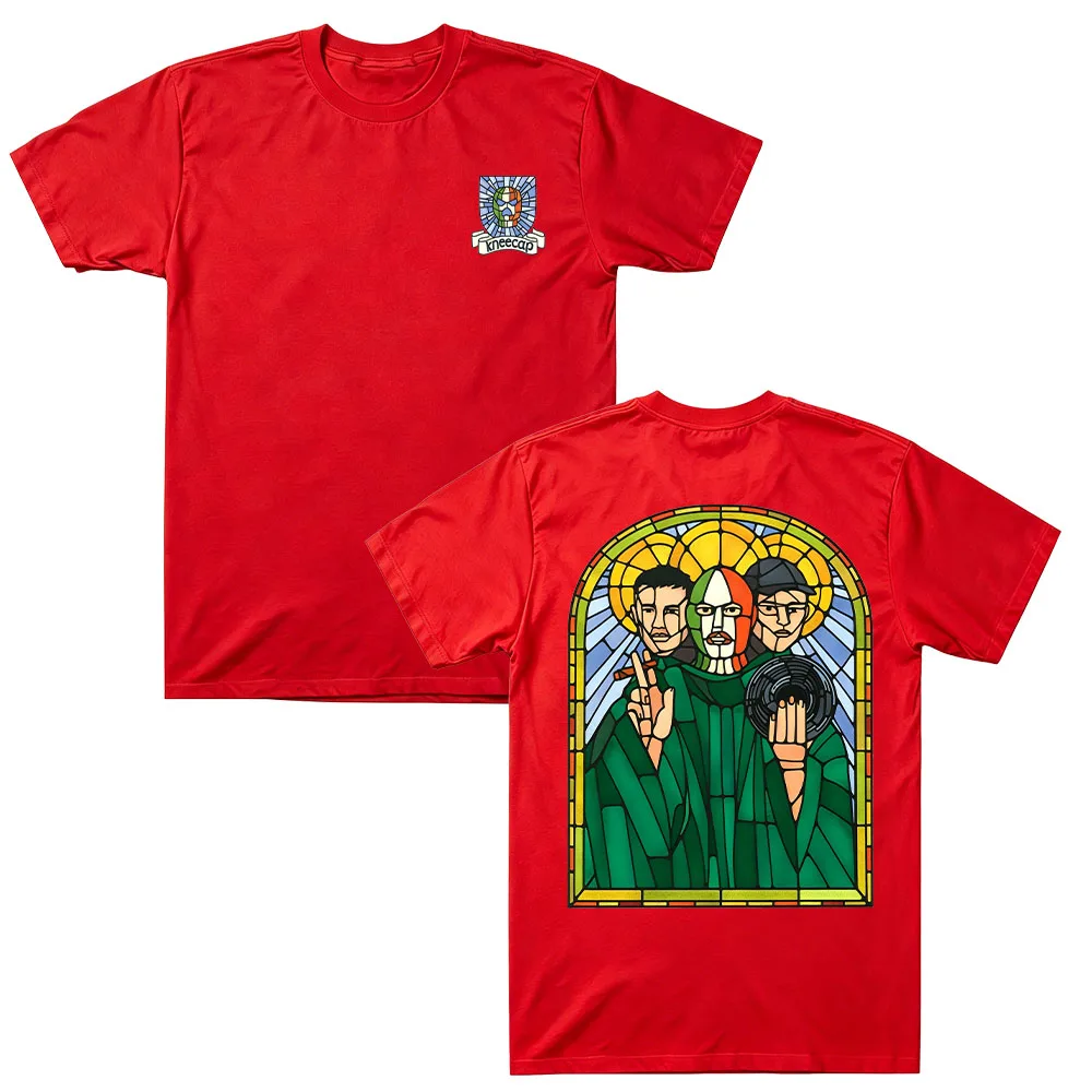 Stained Glass Tee Kneecap Grafik-T-Shirt aus Baumwolle für Männer und Frauen, Hip-Hop-Rap-Band, Kurzarm, Casual-T-Shirt, Fan-Merchandise, Komfort-Oberteil – Detail 12