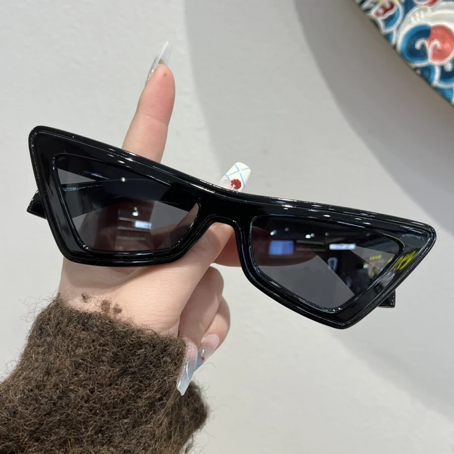 1Pc Unisex Glasses New Style Cool Triangle Cat Eye Y2K Music Festival Retro Trendy Holiday Gift Daily Outing Sports Cycling Sun