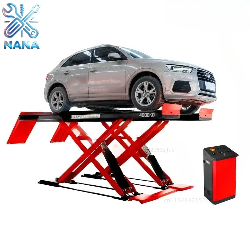 Automobile ultra-thin large shear lift 4 tons lift 3D four-wheel aligner repair shop equipment