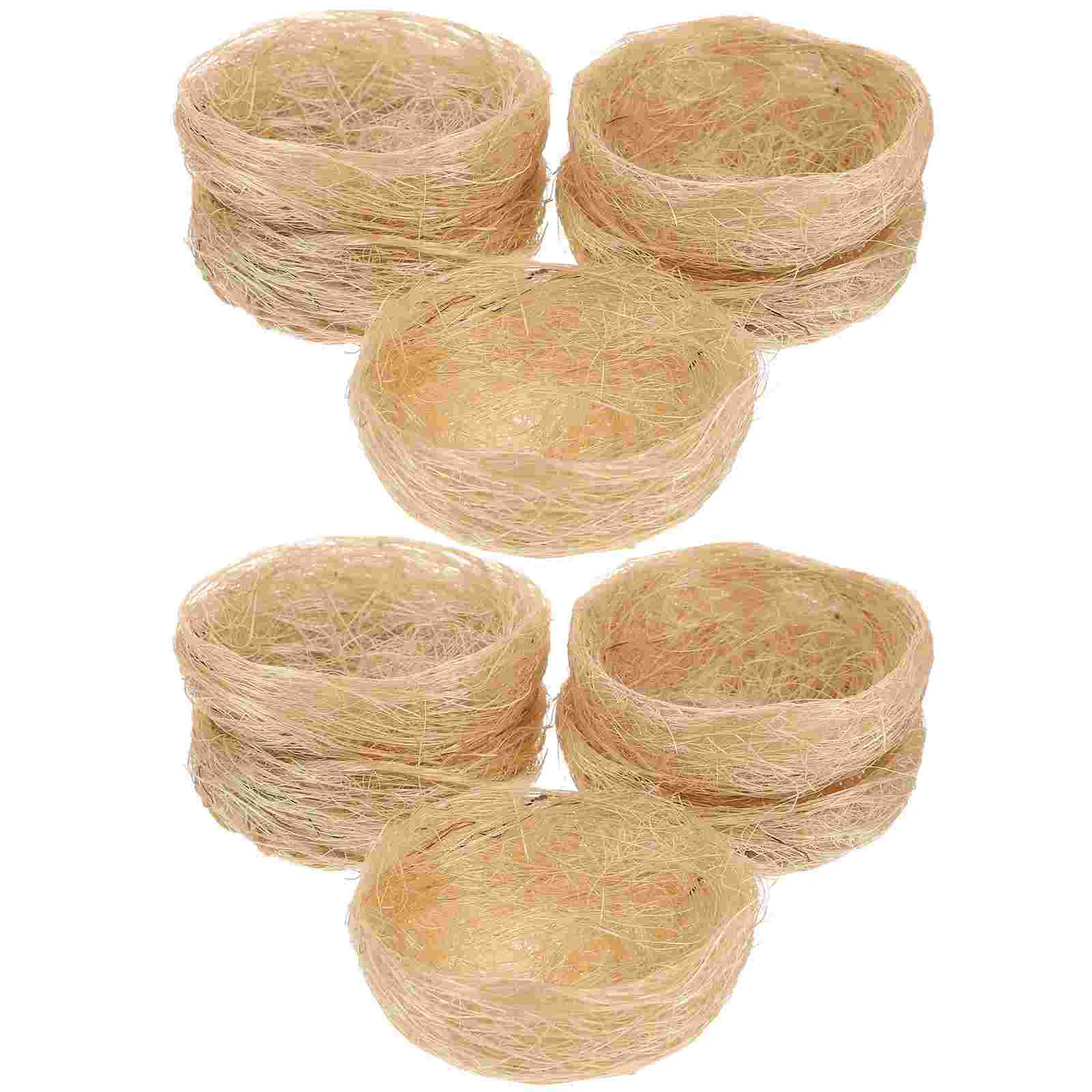 

10 Pcs Simulated Bird's Nest for House Fake Natural Log Micro Landscape Decor Numb Resting Small Photo Prop