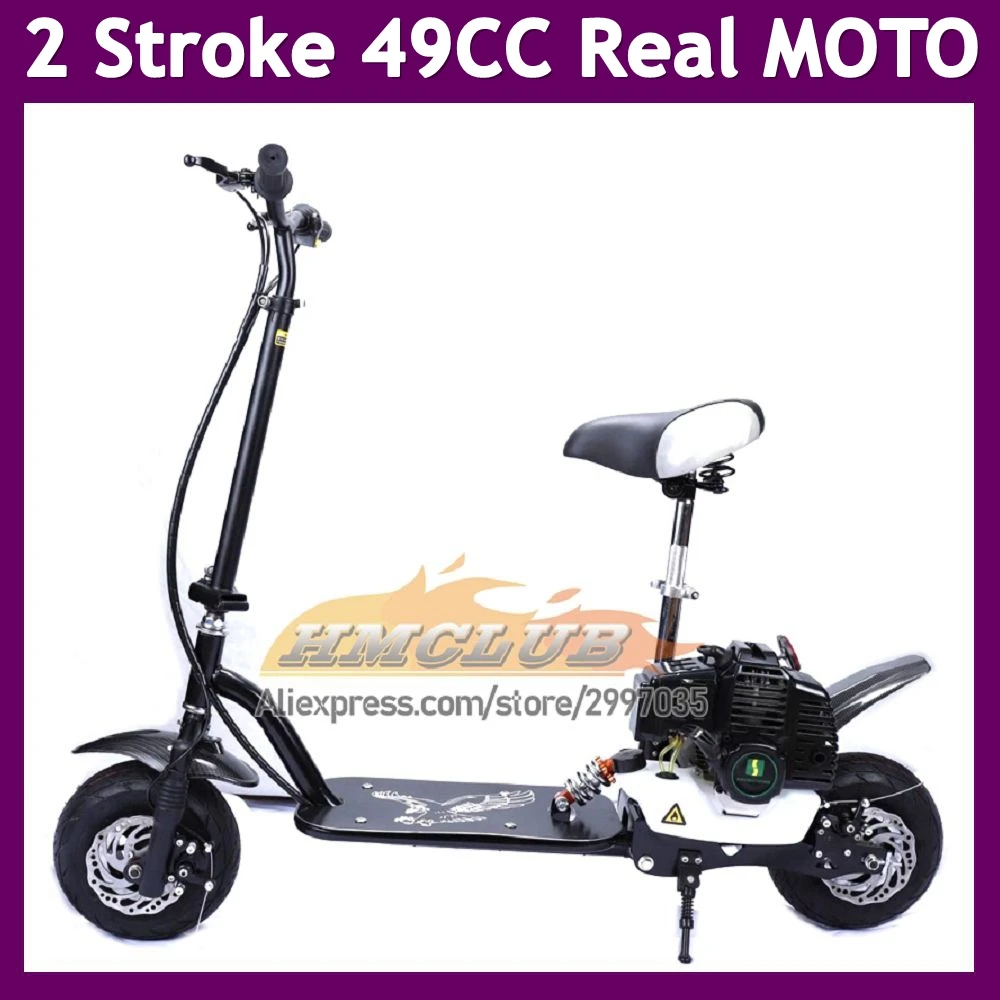 Adult Gasoline Scooter 2 Stroke Motorcycle 49CC 50CC Outdoor Sports Competition Racing Game Motorbike Men Women Gas MOTO Bikes