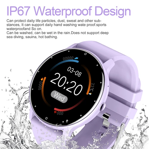 Imagen 2 del producto LIGE 2025 nuevo IP68 impermeable deporte Fitness Tracker reloj inteligente pantalla completamente táctil Bluetooth llamada Smartwatch para hombres y mujeres