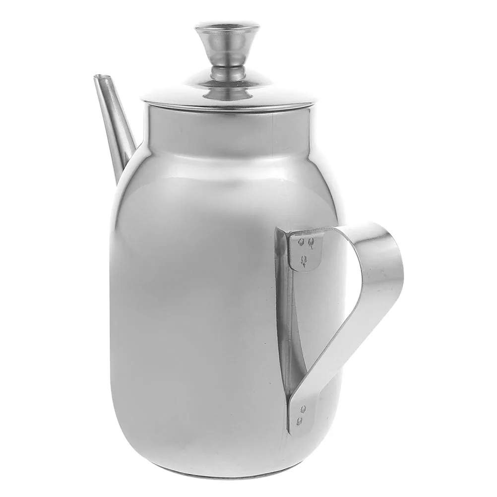 

Stainless Steel Oil Pot Filter Residue Jug Container Kitchen Bottle Vinegar Dispenser Soy Sauce Oil Container Thickened Handle
