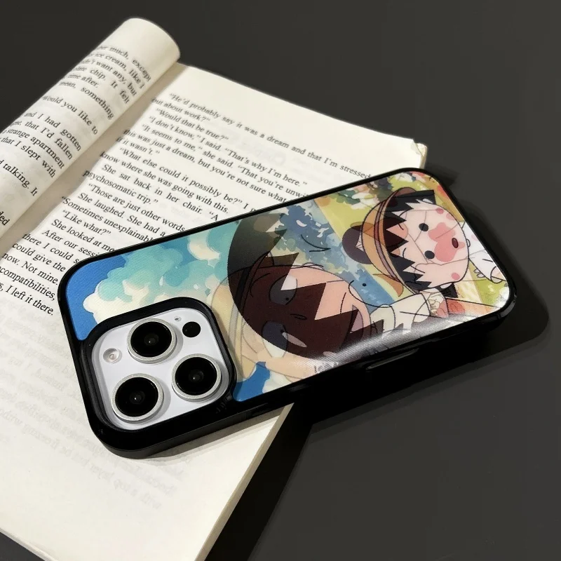 น่ารักปู่หลานสาวเคสโทรศัพท์สําหรับiPhone 11 12 13 14 15 16 Pro Max Plusแม่เหล็กไร้สายชาร์จสําหรับMagsafe Cover