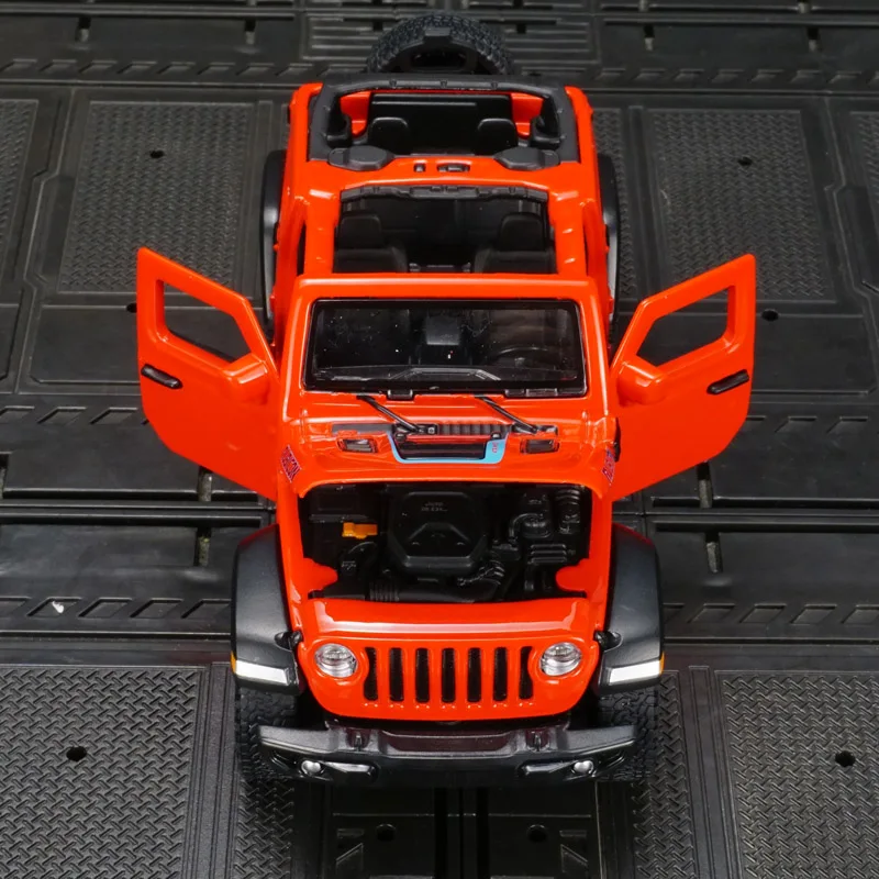 

Модель автомобиля из сплава rastar 1:32 Jeep Wrangler Rubicon 4xe имеет имитирующие функции звука и освещения можно подарить в подарок