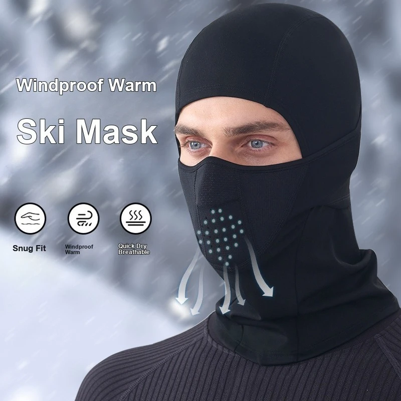 Fleece Ski Face Mask Warm Windproof Breathable Neck Gaiter for Winter Skiing Cycling Use for Men and Women