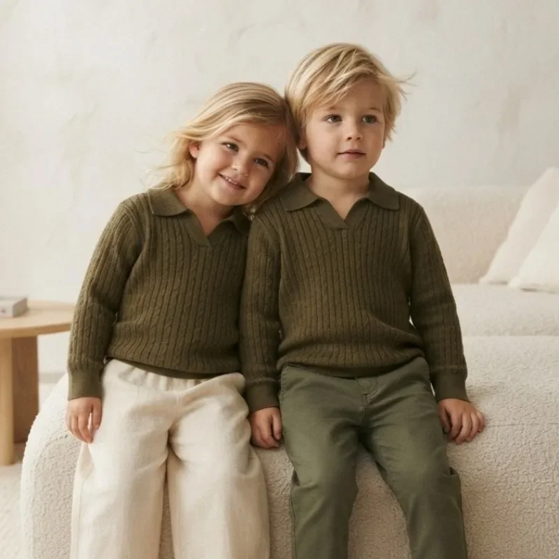 2-10T Infant Kid Baby Boy Girl Sweater Winter Warm Clothes Knit Pullover Top Long Sleeve Thick Sweater Casual Knitwear
