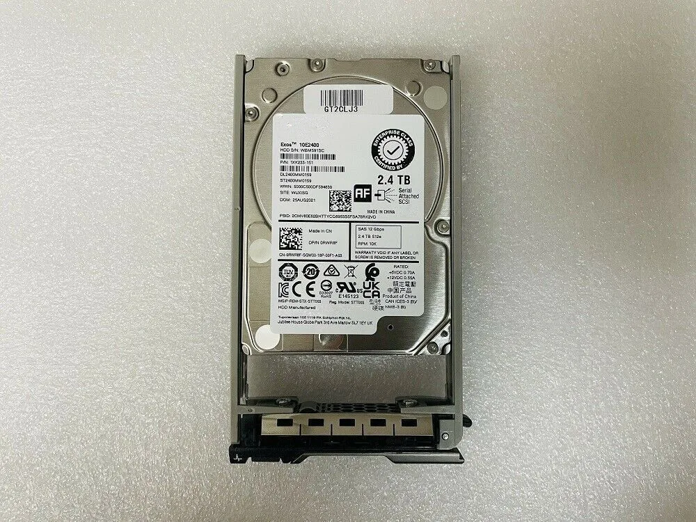 RWR8F 2.4TB 10K SAS 2.5 12Gbps HDD Hard Drive ST2400MM0159 0RWR8F