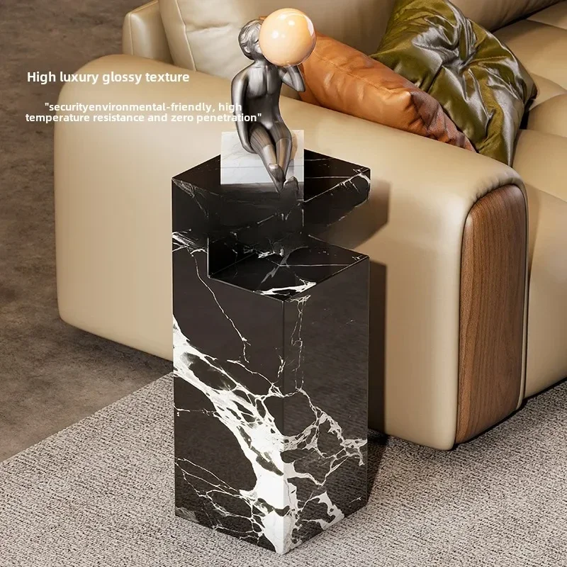 

XL sofa side shelf high side cabinet light luxury art sofa small side corner