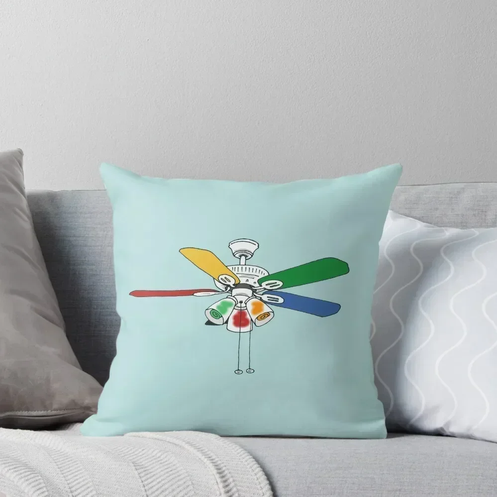 

Rainbow Ceiling Fan Throw Pillow pillow cover christmas Couch Pillows Pillow Cases Decorative Cushion Cover Luxury