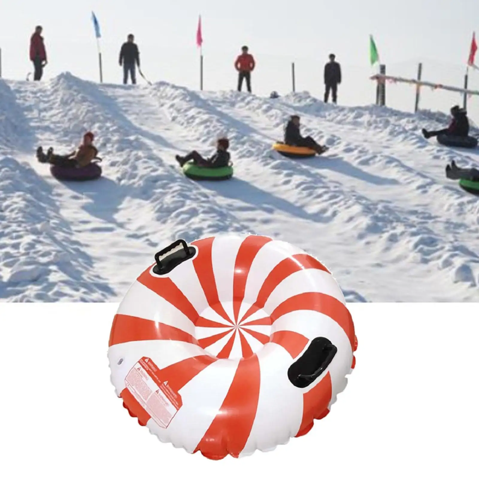 35 Inch Snow Sledge Inflatable Heavy Duty Snow Sled Tube PVC