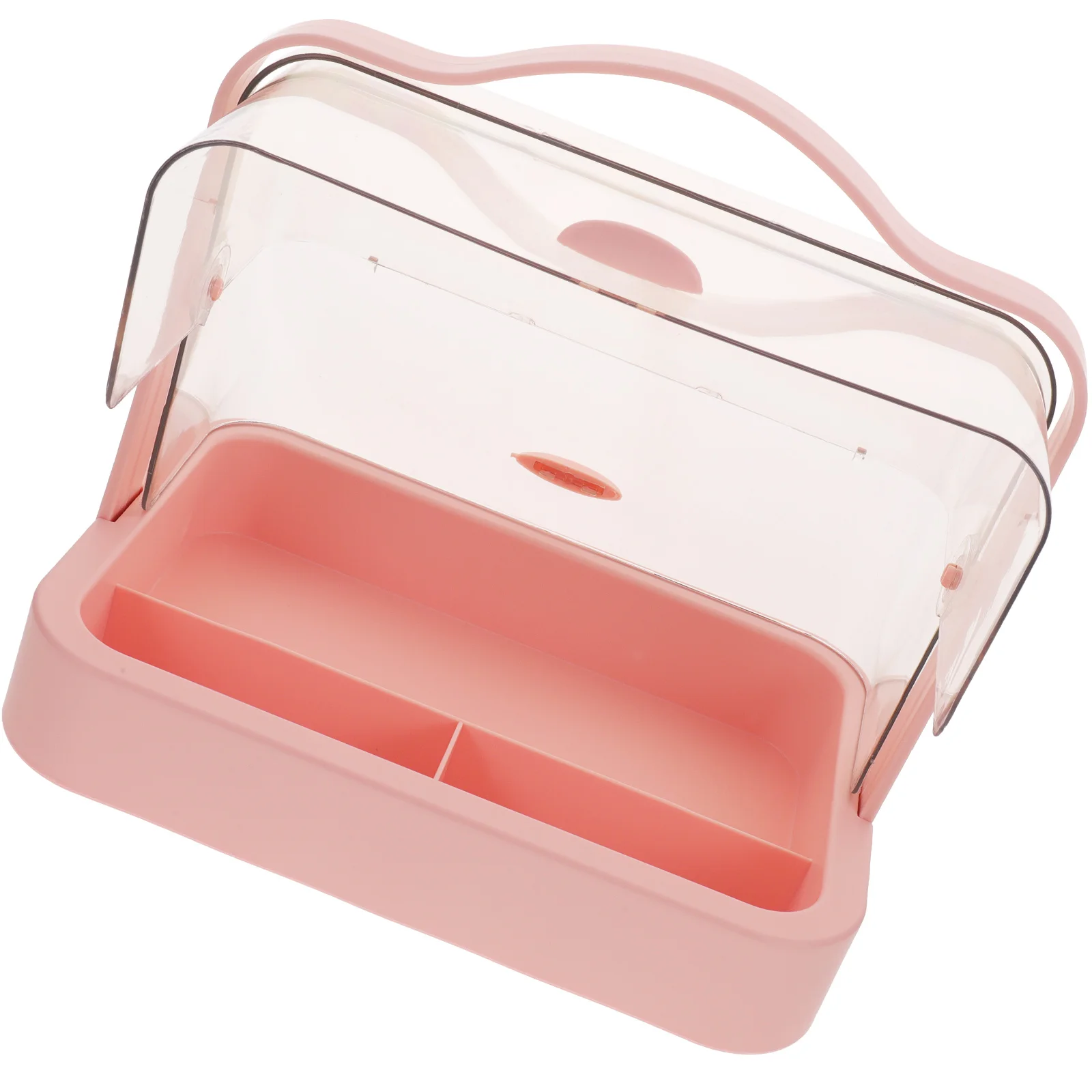 

Storage Makeup Organizer Desk Sundry Holder PP Material Clear Lid Clamshell Design Home Storage Box Vanity Table Top