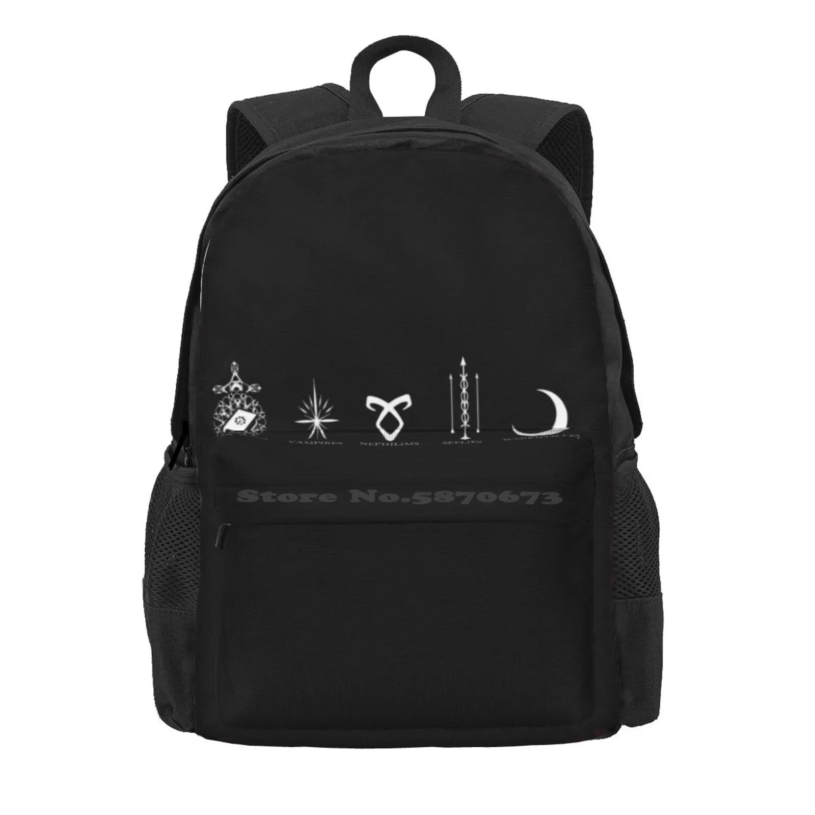 Shadow World Race - Shadowhunters Hot Sale Schoolbag Backpack Fashion Bags Shadowhunterstv The Mortal Instruments Seelies