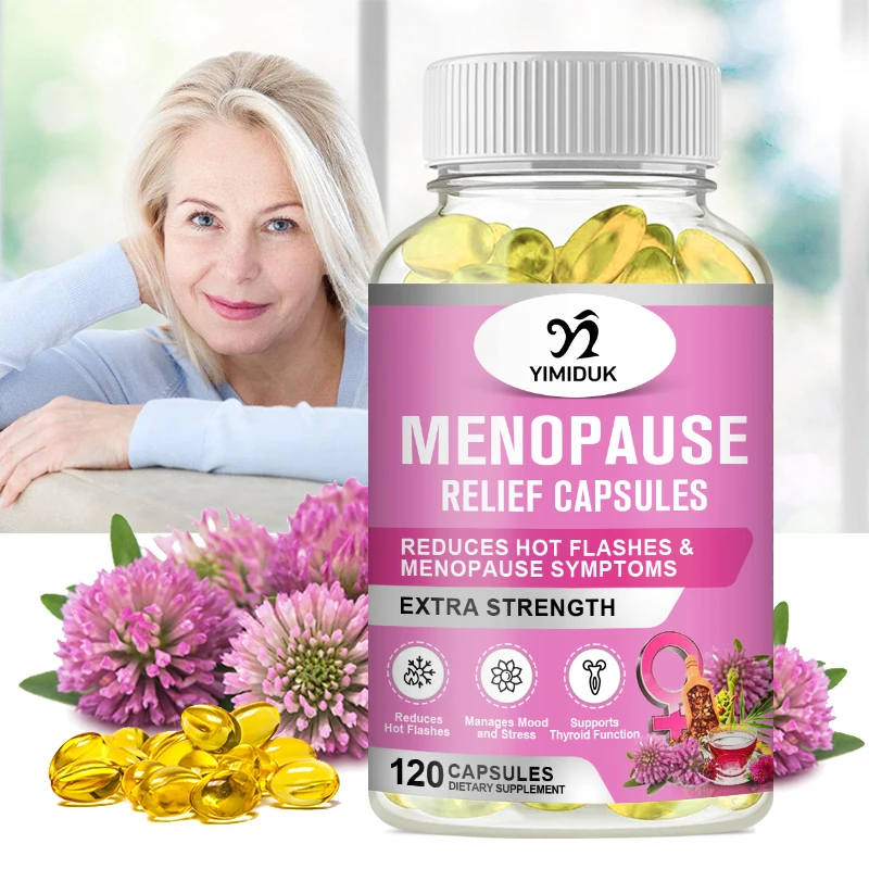 

Menopause Capsules Support Women - Natural Menopause Relief for Hot Flashes Night Sweats Mood Swings and Hormone Balance