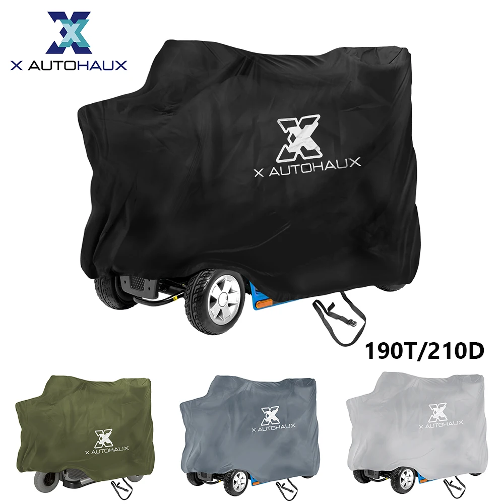 Uxcell Mobility Scooter Cover Waterproof Rain Protection 190T 210D Polyester Protective Wheelchair Motorcycle  Accessories