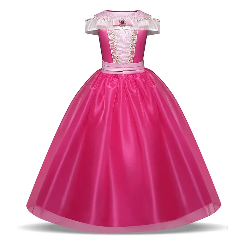 Meisjes Aurora Prinses Jurk Kinderen Kerst Cosplay Doornroosje Kostuum Kinderen Carnaval Verjaardagsfeestje Kleding Accessoire