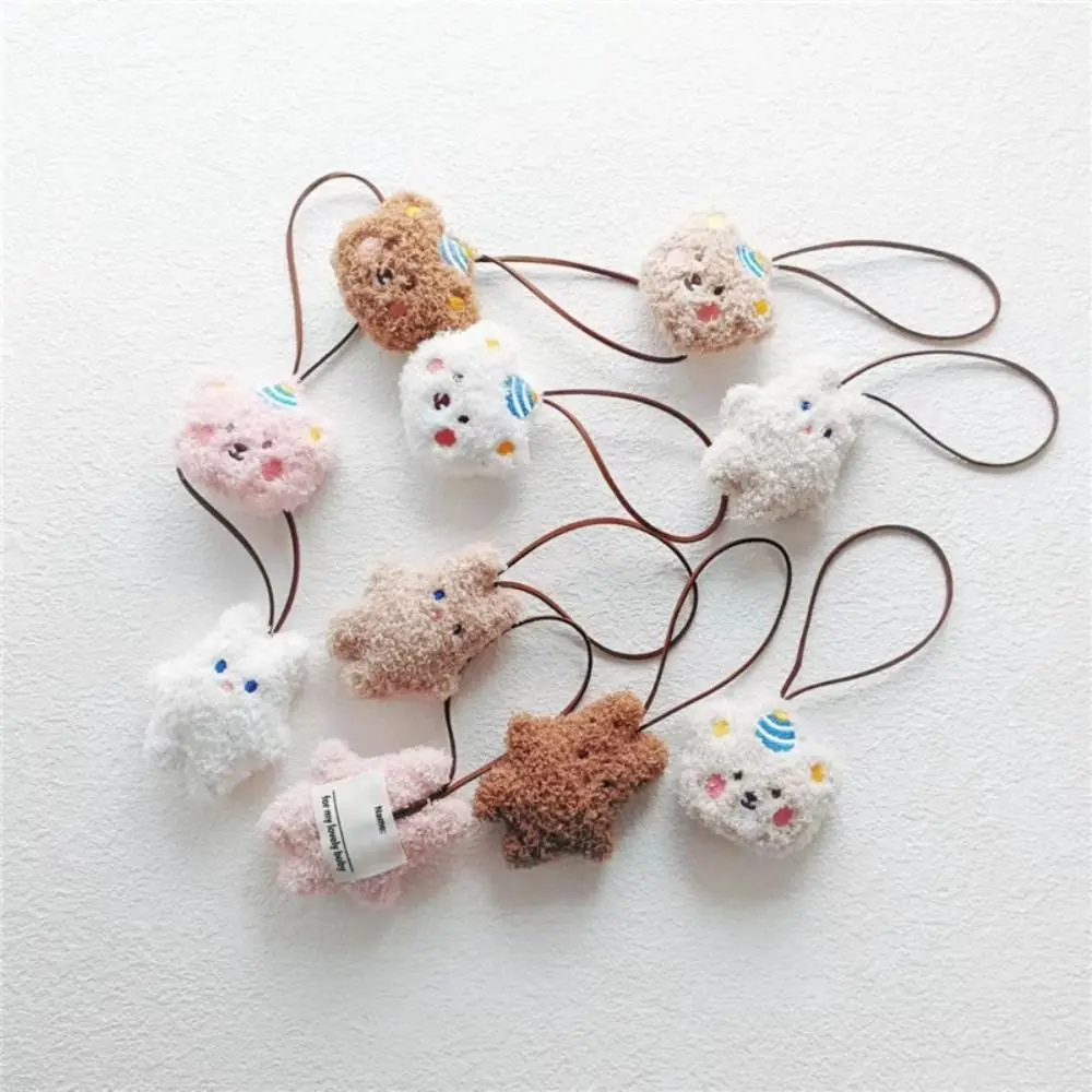 Korean Style Cute Bear Backpack Pendant Decoration Animal Lanyard Creative Cookie Charms Baby Bag Match Accessories