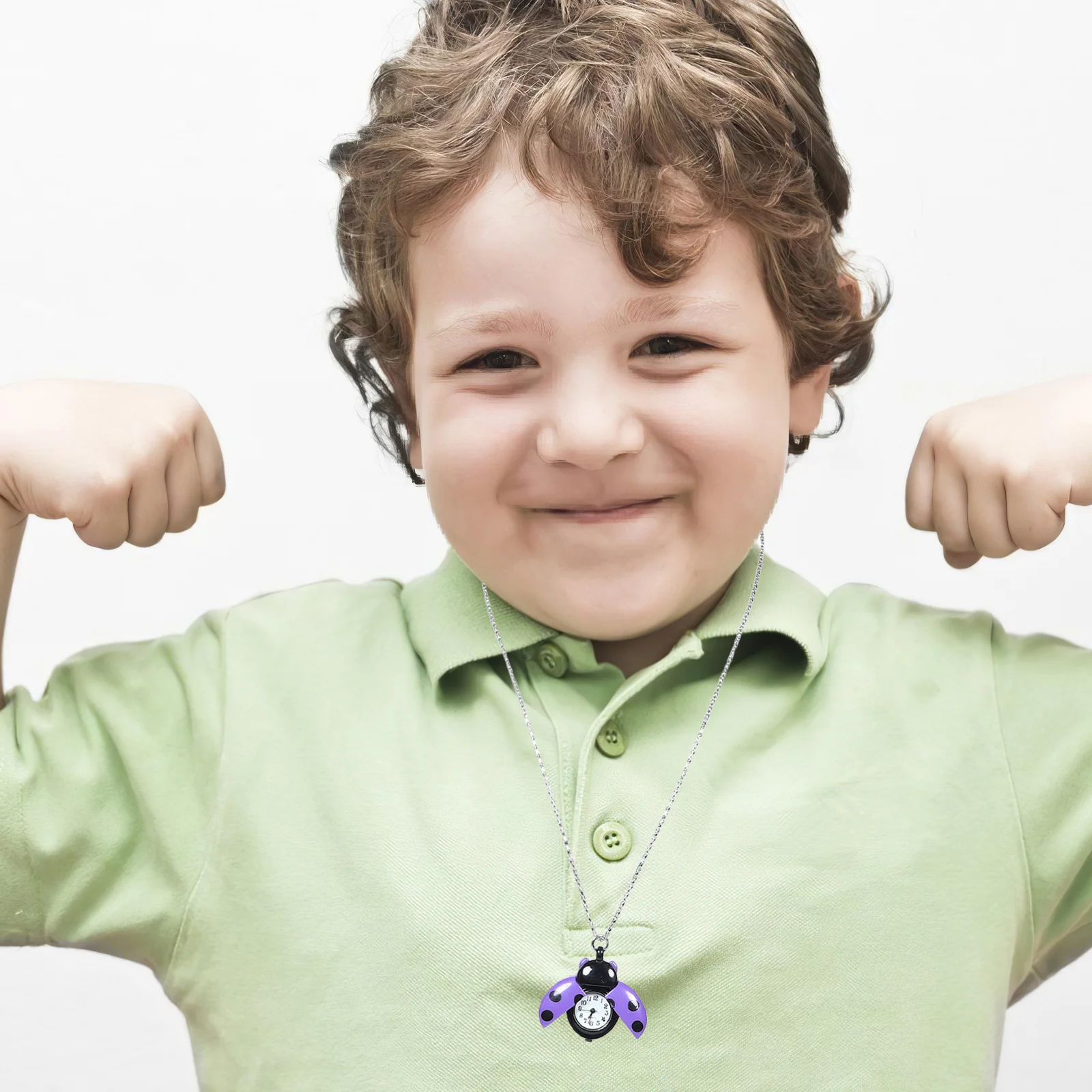 لطيف الخنفساء ساعة الجيب قلادة خمر تصميم الكوارتز للنساء حقيبة يد المفاتيح قلادة الاكسسوارات قلادة ساعة #1