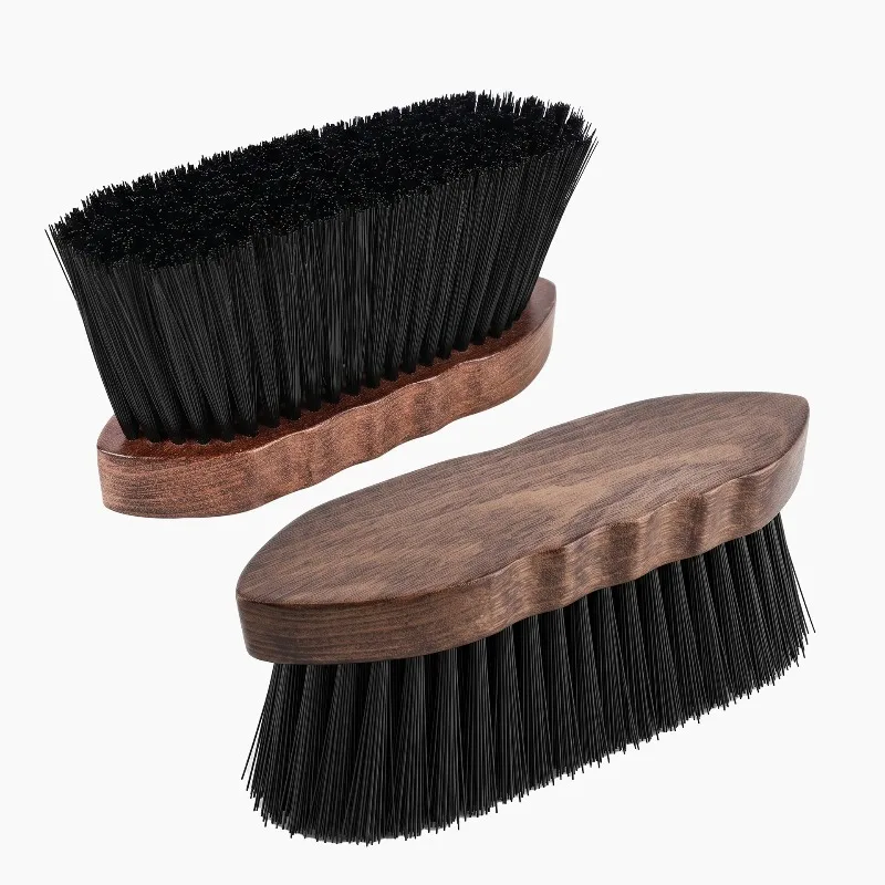 Black Horsehair Brush Equine Face Cleaner Brush For Horse Bath Grooming Tool