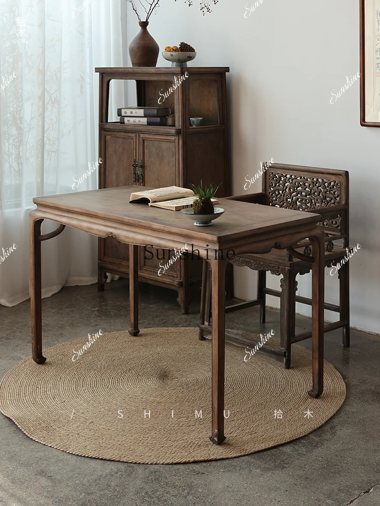 Ming-style desk, chair, desk, small picture case, Chinese solid wood antique Ming and Qing Dynasties  FT