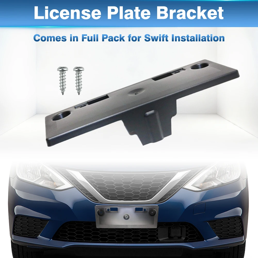 

For Nissan Sentra SR Turbo S SL SR SV Front Bumper License Plate Mounting Bracket NI1068132 962103YU0A 615343563107 B01N7CAGEA