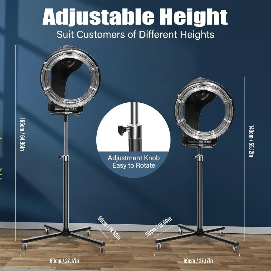 UFO 3 in 1 Orbiting Infrared Hair Dryer with Hair Steamer and Standing Professional Color Processor for Salon and Spa Use 360 R