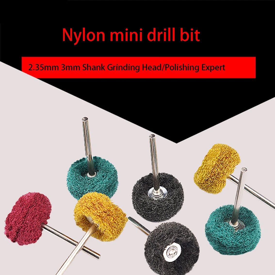 

10/30PCS Mini Felt Grinding Head Brush Nylon Polishing Wheel 2.35mm/3mm Handle Used For Rotating Tool Accessories