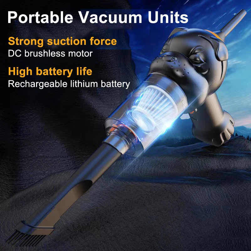 6000Pa Handheld Car Vacuum Cleaner Portable Powerful Cleaning Machine Auto Home Rechargeable Wireless Cleaner Pet Hair Cleane