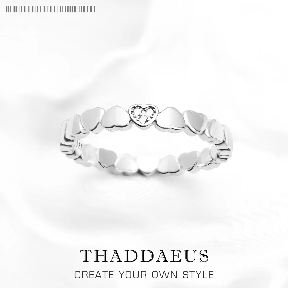 Ring Love Hearts Europe Style Romantic Fine Jewelry For Women Brand New Pure 925 Sterling Silver Gift
