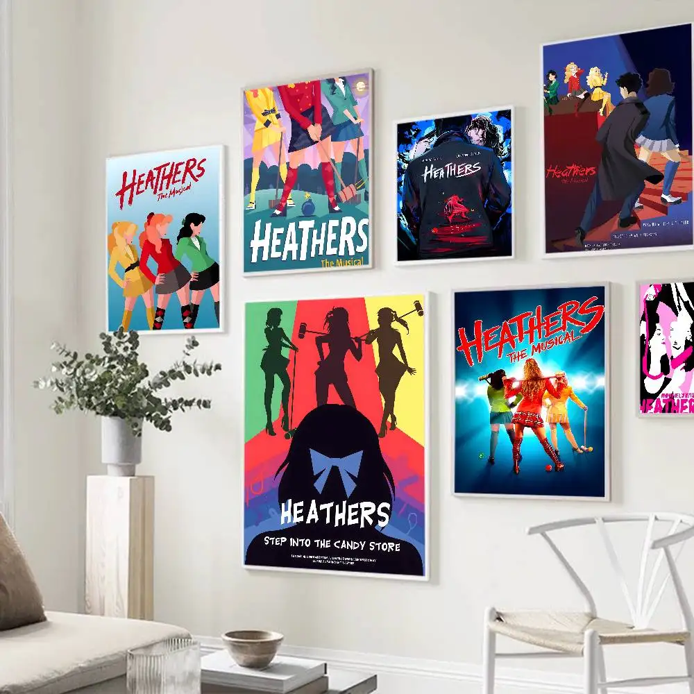 الكلاسيكية في سن المراهقة الموسيقية هيذرز الكلاسيكية خمر الملصقات الديكور اللوحة جدار الفن ورق الكرافت الأبيض Kawaii غرفة ديكور #3